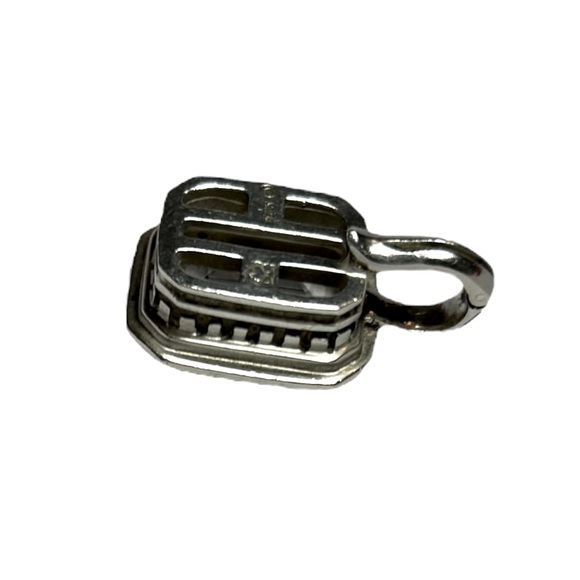 RARE Slane & Slane Emerald Cut Quartz & Sterling Silver Necklace Pendant Charm - Picture 4 of 9